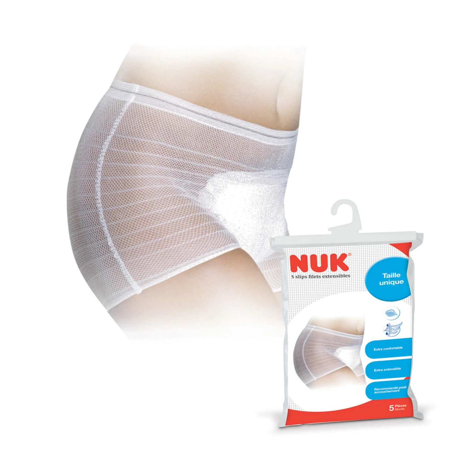 NUK Lot De 5 Culottes Filets Extensibles TU 1 NUK Lot De 5 Culottes Filets Extensibles TU