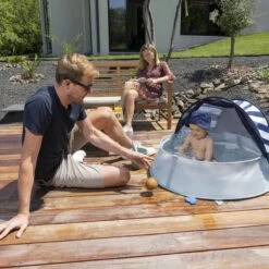 BabyMoov Tente De Jeux Anti-UV 3-en-1 Aquani Marinière -Lilliputiens Soldes aquani mariniere babymoov OC