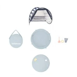 BabyMoov Tente De Jeux Anti-UV 3-en-1 Aquani Marinière -Lilliputiens Soldes aquani mariniere babymoov OD