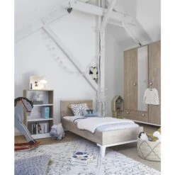 Armoire 3 Portes 1 Tiroir Marcel -Lilliputiens Soldes armoire 3 portes 1 tiroir marcel l136 h195 p58 chene blond gautier meubles OD