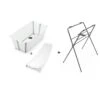 Stokke Baignoire Flexi Bath Blanche + Transat + Support De Baignoire