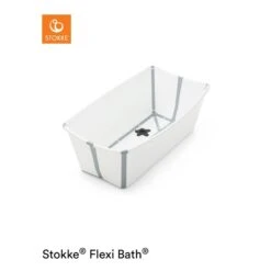 Stokke Baignoire Flexi Bath Blanche + Transat + Support De Baignoire -Lilliputiens Soldes baignoire flexibath blanc transat et support de baignoire OC