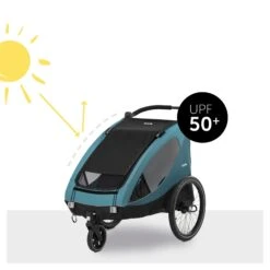 HAUCK Pare Soleil Pour Remorque De Vélo Dryk Duo Black -Lilliputiens Soldes bike trailer sunshade black hauck OC