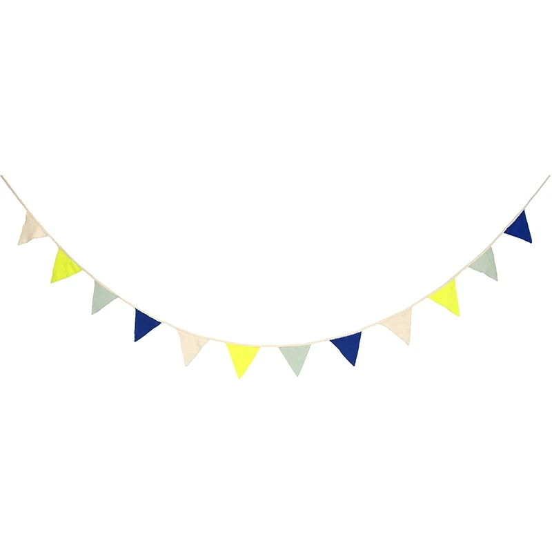 Meri-Meri Guirlande Fanions Bleus Tricotés 1 Meri-Meri Guirlande Fanions Bleus Tricotés