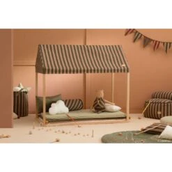 Cabane Majestic Green Taupe Stripes -Lilliputiens Soldes cabane majestic nobodinoz 320946 OC