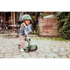 Scoot & Ride Casque Pour Enfant Taille XS Lifestyle Lignes Vertes -Lilliputiens Soldes casque xs lifestyle lignes vertes scoot ride OF
