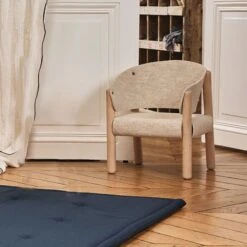 Chaise Enfant SABA Beige En Hêtre Brut -Lilliputiens Soldes chaise saba beige en hetre brut charlie crane OE