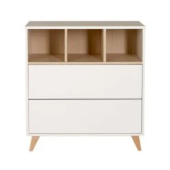 Chambre Duo Lit Bébé 70x140 Cm évolutif En Lit Enfant + Commode Avec Plan à Langer Loft White -Lilliputiens Soldes chambre duo lit convertible 140 x 70 cm commode avec plan a langer loft white quax OF