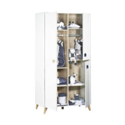 Chambre Duo Lit évolutif Bébé Combiné 60x120 Cm En 90x190 Cm + Armoire Oslo Etoile -Lilliputiens Soldes chambre lit combine armoire oslo etoile sauthon meubles OC