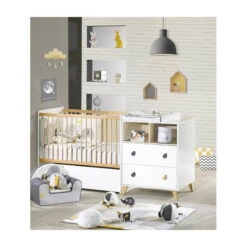 Chambre Duo Lit évolutif Bébé Combiné 60x120 Cm En 90x190 Cm + Armoire Oslo Goutte 11 Chambre Duo Lit évolutif Bébé Combiné 60x120 Cm En 90x190 Cm + Armoire Oslo Goutte -Lilliputiens Soldes chambre lit combine armoire oslo goutte sauthon meubles OC