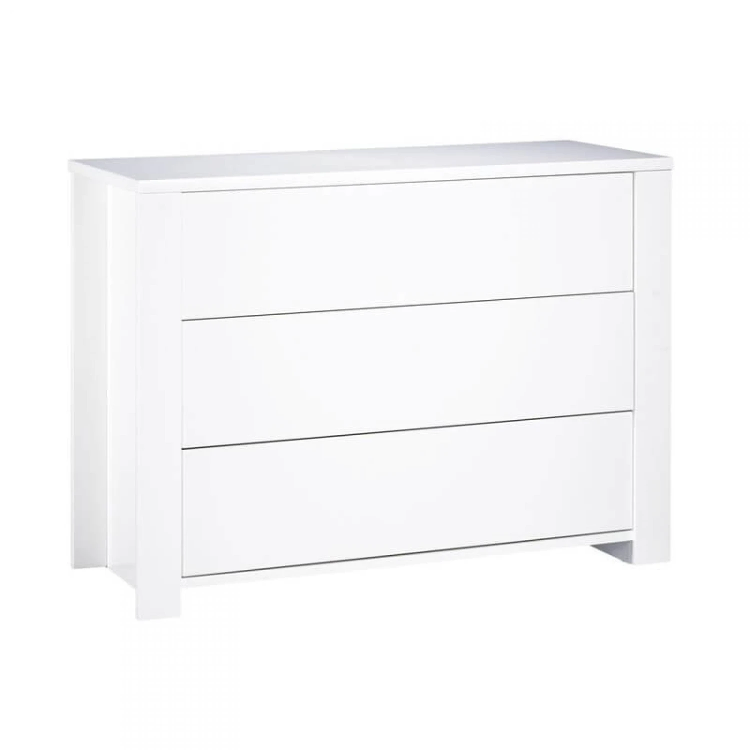 Chambre Trio Lit 60x120 Cm + Armoire + Commode Loft Blanc 4 Chambre Trio Lit 60x120 Cm + Armoire + Commode Loft Blanc – Image 4