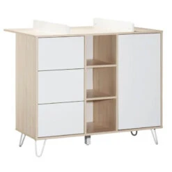 Chambre Trio Lit évolutif Bébé Little Big Bed 70x140 Cm + Armoire + Commode Happy -Lilliputiens Soldes chambre trio lit little big bed 140 x 70 commode armoire happy sauthon meubles OE