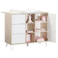 Chambre Trio Lit évolutif Bébé Little Big Bed 70x140 Cm + Armoire + Commode Happy -Lilliputiens Soldes chambre trio lit little big bed 140 x 70 commode armoire happy sauthon meubles OH