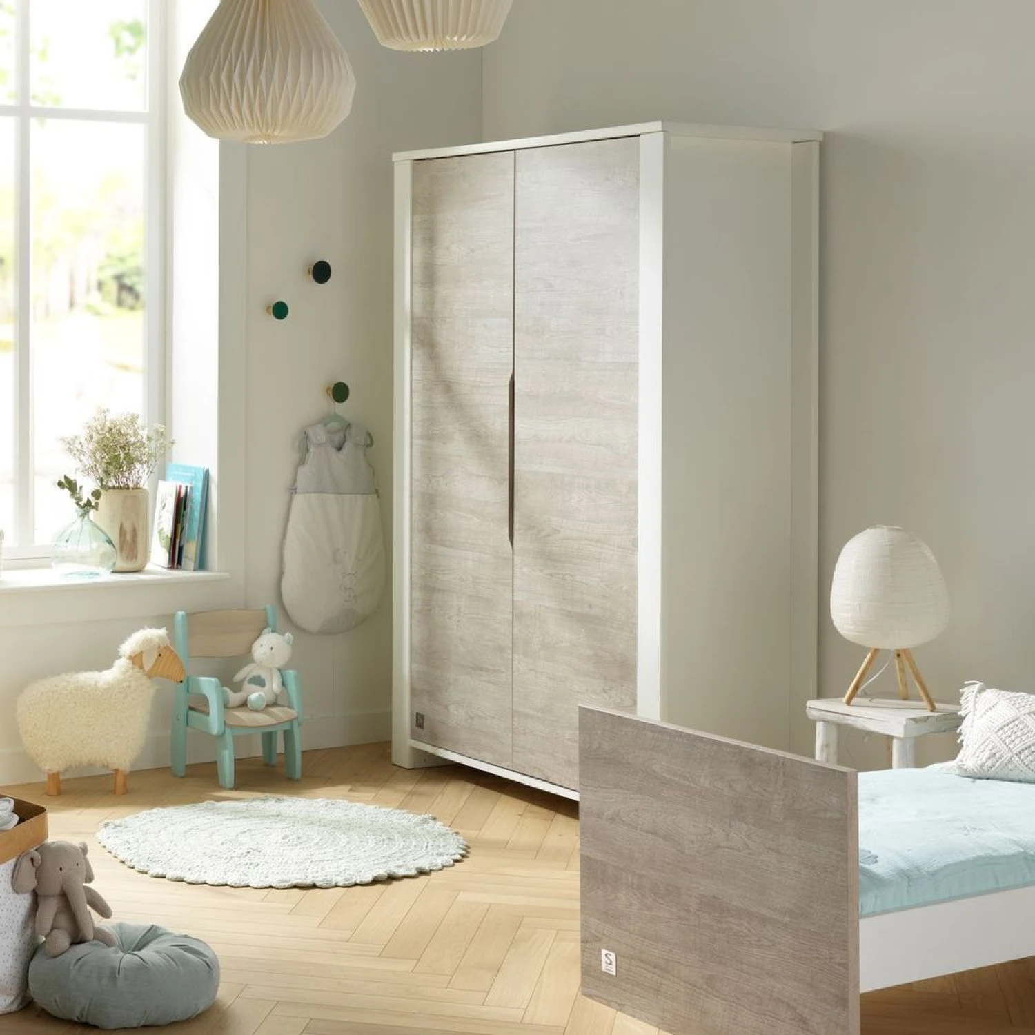 Chambre Trio Lit évolutif Bébé Little Big Bed 70x140 Cm + Armoire + Commode Loft Bois 7 Chambre Trio Lit évolutif Bébé Little Big Bed 70x140 Cm + Armoire + Commode Loft Bois – Image 7