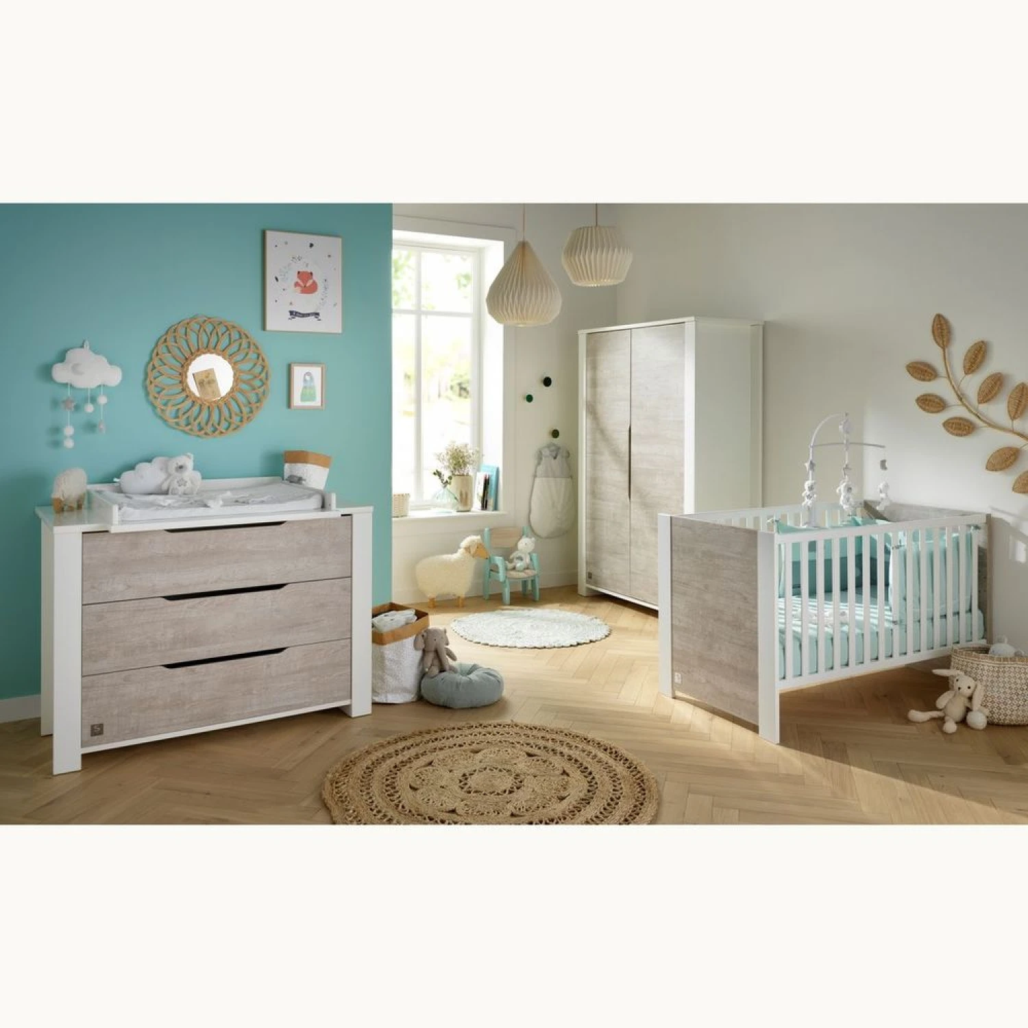 Chambre Trio Lit évolutif Bébé Little Big Bed 70x140 Cm + Armoire + Commode Loft Bois 8 Chambre Trio Lit évolutif Bébé Little Big Bed 70x140 Cm + Armoire + Commode Loft Bois – Image 8