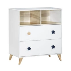Chambre Trio évolutif Bébé Lit Little Big Bed 70x140 Cm + Armoire + Commode Oslo Etoile -Lilliputiens Soldes chambre trio lit little big bed 140 x 70 commode armoire oslo etoile sauthon meubles OE