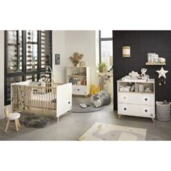 Chambre Trio évolutif Bébé Lit Little Big Bed 70x140 Cm + Armoire + Commode Oslo Etoile -Lilliputiens Soldes chambre trio lit little big bed 140 x 70 commode armoire oslo etoile sauthon meubles OH