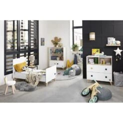 Chambre Trio évolutif Bébé Lit Little Big Bed 70x140 Cm + Armoire + Commode Oslo Etoile -Lilliputiens Soldes chambre trio lit little big bed 140 x 70 commode armoire oslo etoile sauthon meubles OI