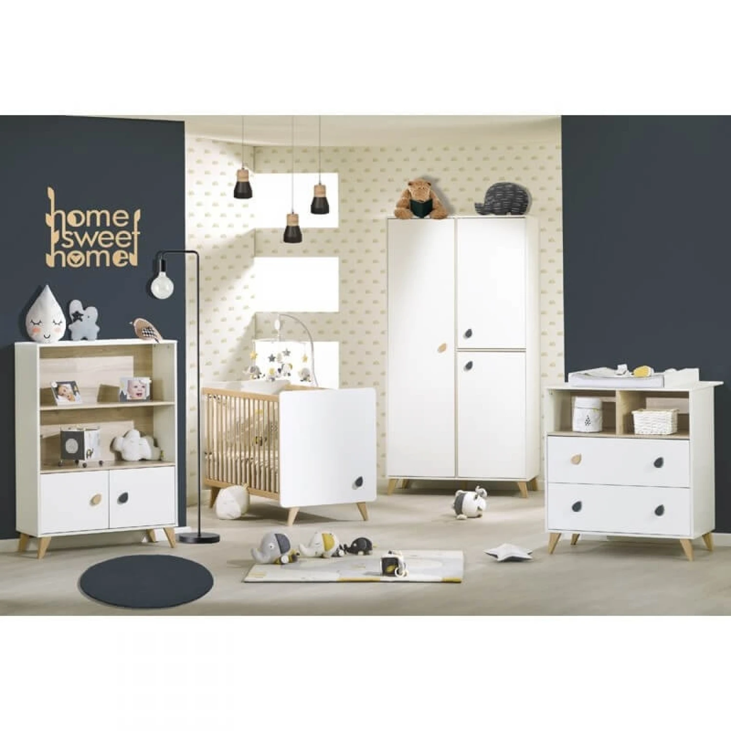 Chambre Trio évolutif Bébé Lit Little Big Bed 70x140 Cm + Armoire + Commode Oslo Goutte 8 Chambre Trio évolutif Bébé Lit Little Big Bed 70x140 Cm + Armoire + Commode Oslo Goutte – Image 8