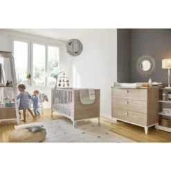 Chambre Trio Lit 70x140 Cm + Armoire 3 Portes + Commode Marcel -Lilliputiens Soldes chambre trio marcel lit 70x140 armoire 3p commode galipette OG