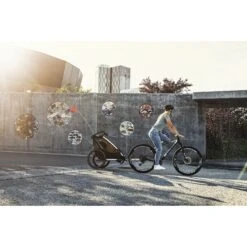 Thule Chariot Lite Biplace 2 Agave -Lilliputiens Soldes chariot lite 2 agave thule OI