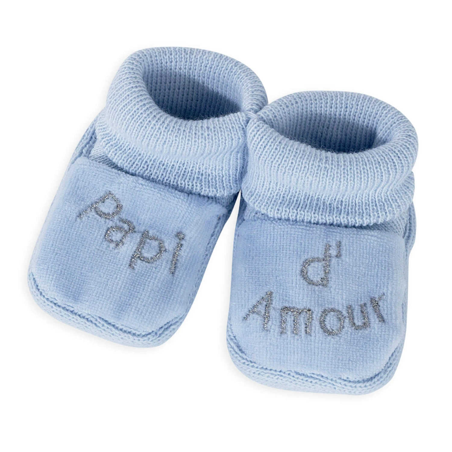 Chaussons Papi D'amour - Bleu 1 Chaussons Papi D'amour - Bleu