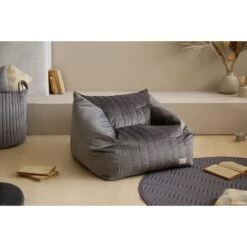 Pouf/Fauteuil Enfant Chelsea Velvet Wild Brown -Lilliputiens Soldes chelsea velvet beanbag 72x75x42 nobodinoz 284897 OH