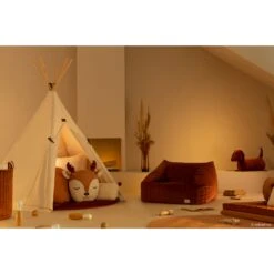 Pouf/Fauteuil Enfant Chelsea Velvet Wild Brown -Lilliputiens Soldes chelsea velvet beanbag 72x75x42 nobodinoz 284897 OI