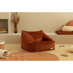 Pouf/Fauteuil Enfant Chelsea Velvet Wild Brown -Lilliputiens Soldes chelsea velvet beanbag 72x75x42 nobodinoz 284897 OJ