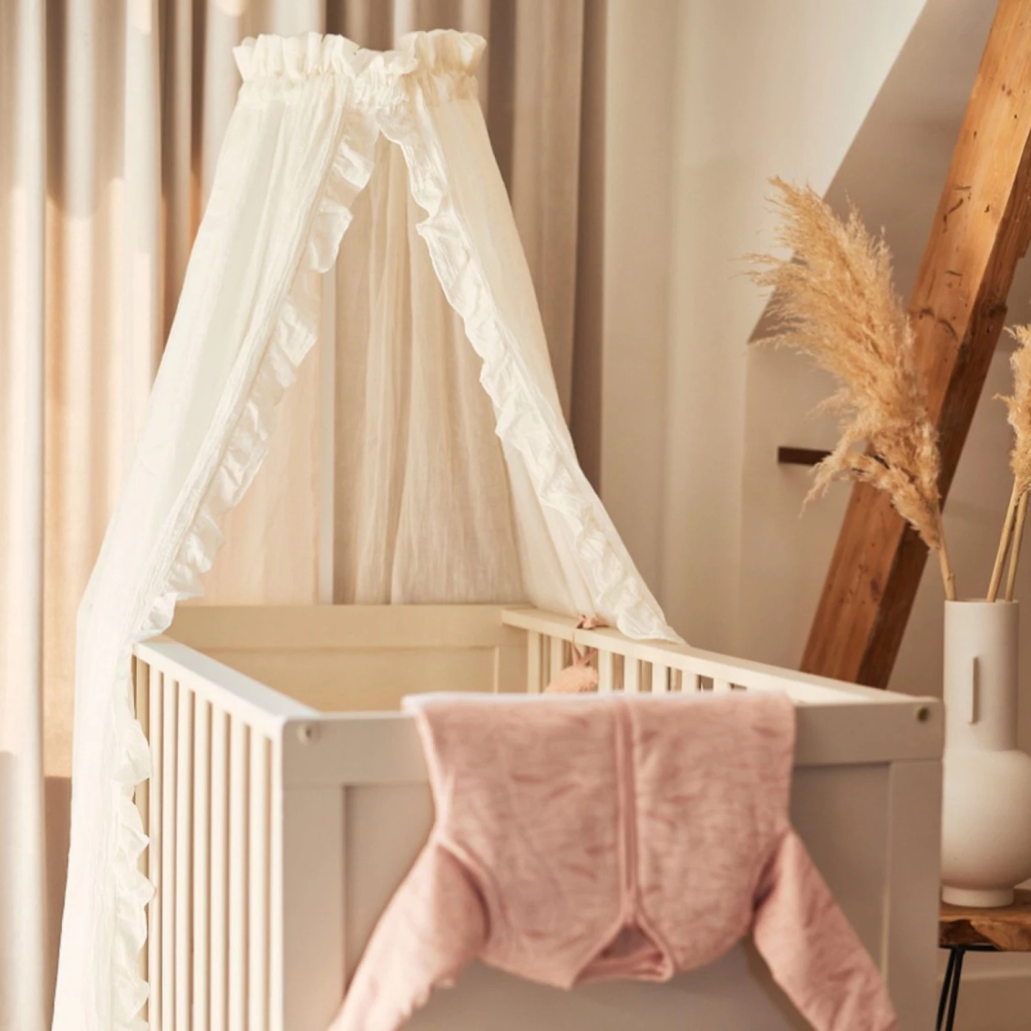 Jollein Ciel De Lit Vintage 155 Cm Ruffle Ivoire 2 Jollein Ciel De Lit Vintage 155 Cm Ruffle Ivoire – Image 2