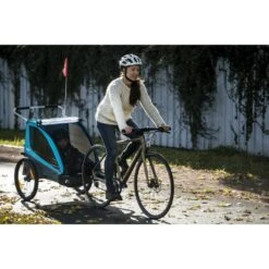 Thule Remorque De Vélo Coaster 2 XT Blue -Lilliputiens Soldes coaster 2 xt bike trailerstroll blue thule OI