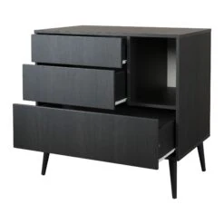 Commode 3 Tiroirs 1 Niche Cocoon Eboni -Lilliputiens Soldes cocoon commode eboni quax OC