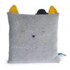 Moulin Roty Coussin Chat Gris Clair Dormeur Les Moustaches