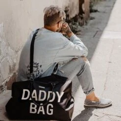 Childhome Sac à Langer Daddy Bag Noir -Lilliputiens Soldes daddy bag large noir child wheels OD