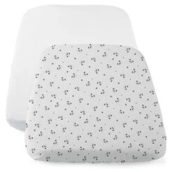 CHICCO Lot De 2 Draps Housses Next2Me Panda