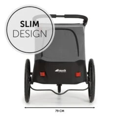 HAUCK Remorque De Vélo Dryk Duo Grey -Lilliputiens Soldes dryk duo grey hauck OE