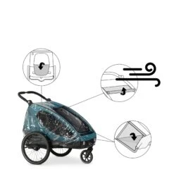 HAUCK Habillage Pluie Remorque De Vélo Dryk Duo -Lilliputiens Soldes dryk duo raincover hauck OE