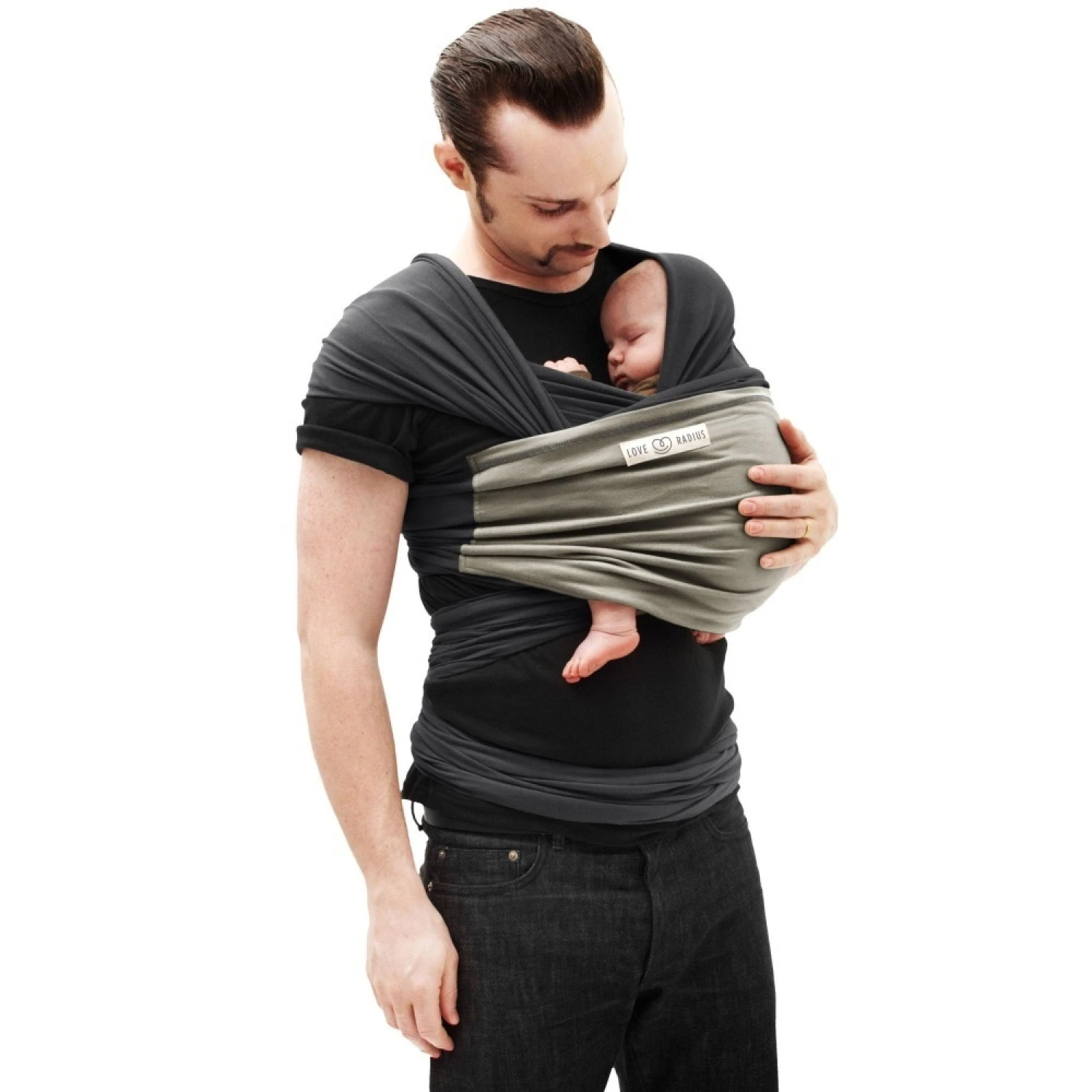 Écharpe De Portage L'originale Anthracite Poche Olive 2 Écharpe De Portage L'originale Anthracite Poche Olive – Image 2