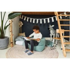 Jollein Fauteuil Enfant Beanbag Ash Green -Lilliputiens Soldes fauteuil beanbag ash green jollein OD