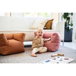 Jollein Fauteuil Enfant Beanbag Mellow Pink -Lilliputiens Soldes fauteuil beanbag mellow pink jollein OD
