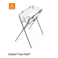 Stokke Baignoire Flexi Bath Verte + Transat De Bain -Lilliputiens Soldes flexibath bundle transparent green stokke OE