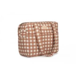 Sac à Langer Imperméable Terracotta Checks
