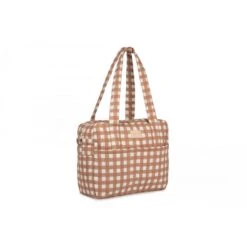 Sac à Langer Imperméable Terracotta Checks -Lilliputiens Soldes hyde park waterproof stroller bag 38x33x16 terracotta checks nobodinoz OC