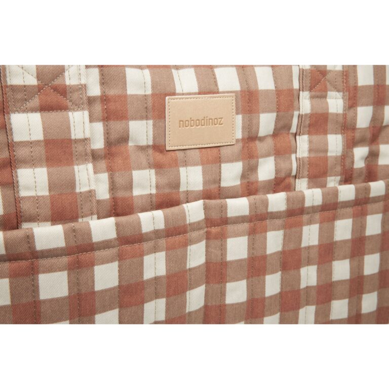 Lilliputiens Soldes -Lilliputiens Soldes hyde park waterproof stroller bag 38x33x16 terracotta checks nobodinoz OH 768x768 1