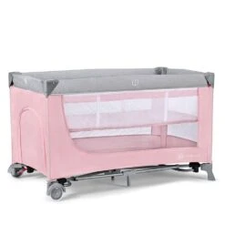 Kinderkraft Lit Parapluie Leody - Pink -Lilliputiens Soldes kinderkraft folding bed leody pink kinderkraft OM