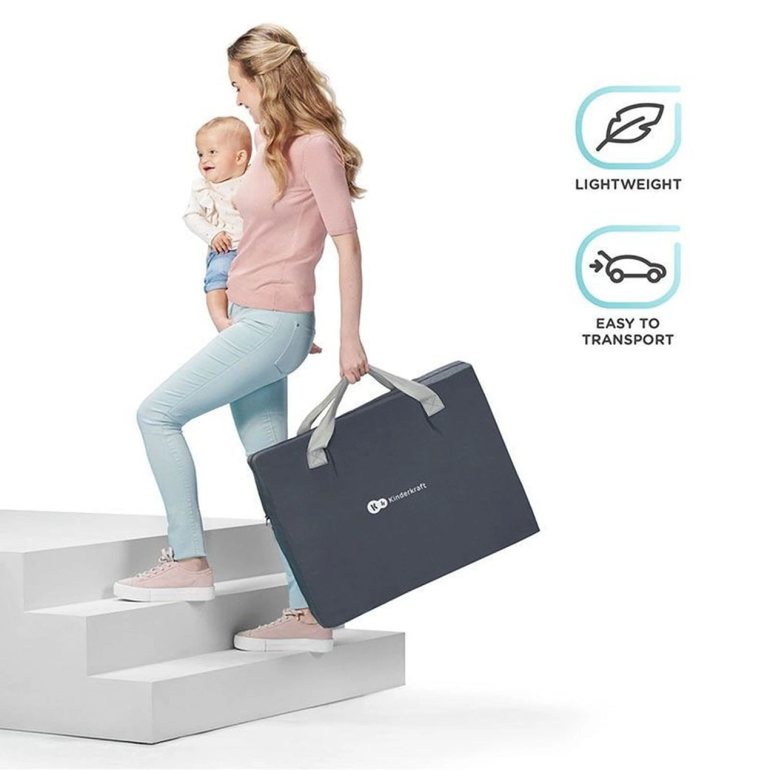 Kinderkraft Lit De Voyage Movi - Pink 13 Kinderkraft Lit De Voyage Movi - Pink – Image 13