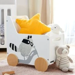 Kinderkraft Coffre à Jouets Racoon -Lilliputiens Soldes kinderkraft skrzynia na zabawki racoon kinderkraft OG