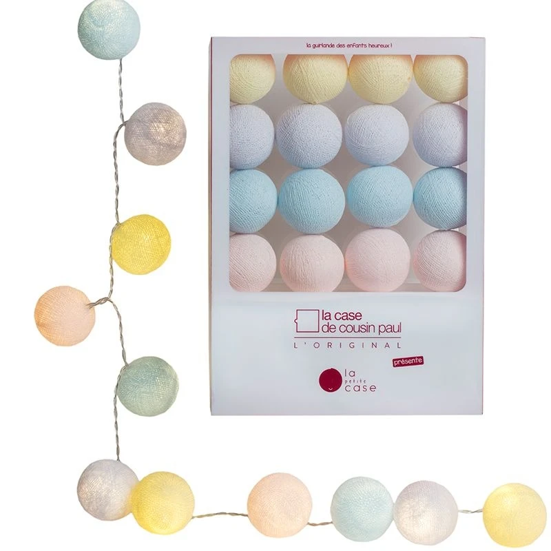 Guirlande La Petite Case 16 Boules Celeste 1 Guirlande La Petite Case 16 Boules Celeste