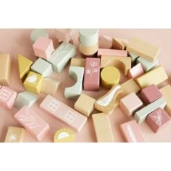 Little Dutch Blocs De Construction En Bois Pink -Lilliputiens Soldes ld blocs en bois tonneau pink new little dutch OC
