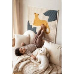 Plaid Matelassé 95x73 Cm Léopard -Lilliputiens Soldes leopard quilted blanket 95x73 nobodinoz OE